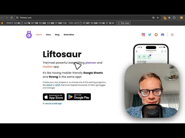 screenshot of Liftosaur