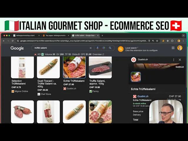 screenshot of Italian Gourmet Shop